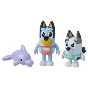 Bluey 2 Pack Easter Bluey & Muffin and Grey Dancer Accessory Egg Hunt Figure NEW